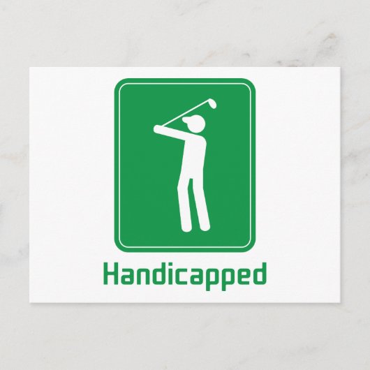 Golf - Gehandicapten Briefkaart (Voorkant)