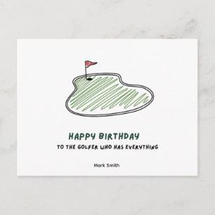 Golf Gelukkig Verjaardag aan Golfer die alles heef Briefkaart