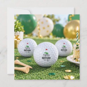 Golf Gelukkig Verjaardag aan Jou Golfballen