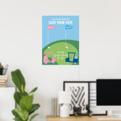 Golf Gender openbaart stembord - Team Roze of Blau Poster (Thuiskantoor)