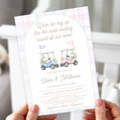 Golf Genre Reveal Invitation - Bébé Golf Carts