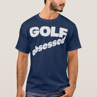 Golf geobsedeerd vervaagd stijl typografie ontwerp t-shirt