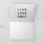 Golf-georiënteerde nieuwjaarsuitnodiging. (Binnen)