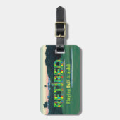 Golf - Gepensioneerd, golfen is een Bagagelabel (Voorkant verticaal)