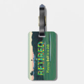 Golf - Gepensioneerd, golfen is een Bagagelabel (Achterkant verticaal)