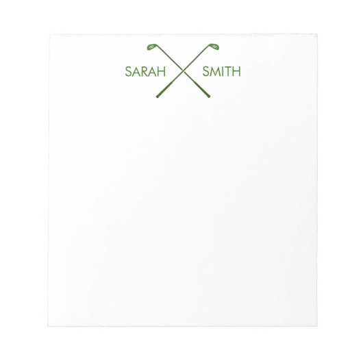 Golf Gepersonaliseerd Groen Notitieblok van de Naa (Voorkant)