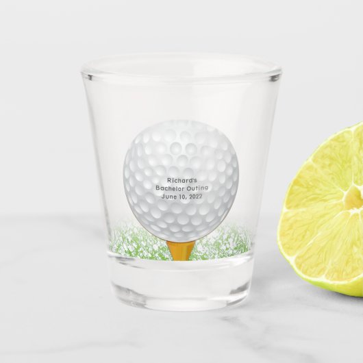 Golf gepersonaliseerd schaakglas shot glas (Voorkant)