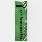 Golf gepersonaliseerde verjaardagsbanner spandoek (Verticaal)