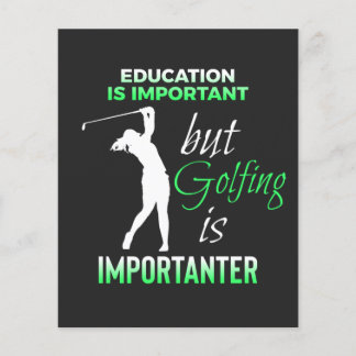 golf gezegden. educatie golfspel flyer