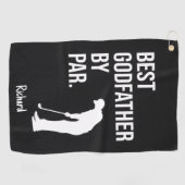 Golf Gifts For Godfather Best By Par Golfer Funny Golfhanddoek (Horizontaal)