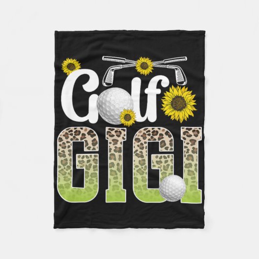 Golf Gigi Of A Golf Player Gigi Leopard Golfer Gig Fleece Deken (Voorkant)