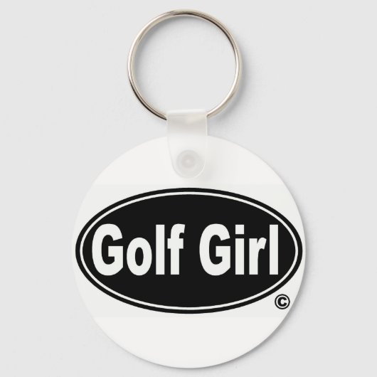 Golf Girl Button Sleutelhanger (Voorkant)
