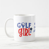 Golf Girl Customisé café Mug (Gauche)