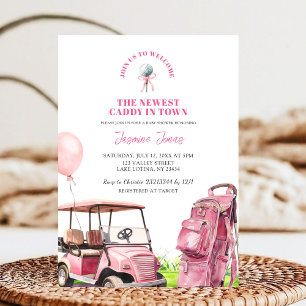 Golf Girl de nieuwste caddie Baby Shower Kaart