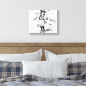 Golf Girl Golfing kunst Canvas Afdruk (Insitu (Slaapkamer))