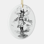 Golf Girl Golfing  kunst Keramisch Ornament (Rechts)