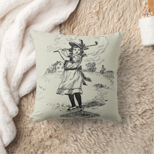 Golf Girl Golfing kunst Kussen