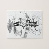 Golf Girl Golfing  kunst Legpuzzel (Horizontaal)
