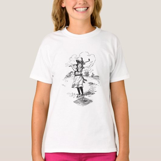 Golf Girl Golfing kunst T-shirt (Voorkant)