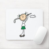Golf Girl Mousepad Muismat (Met muis)