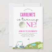 Golf Girls First Birthday Invitation (Devant)