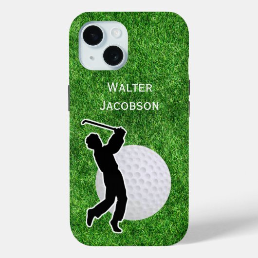 Golf - Golf Ball and Player Silhouette Case-Mate iPhone Case (Achterkant)