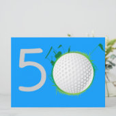 Golf Golf Golf 40e Anniversaire Invitation (Debout devant)