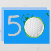 Golf Golf Golf 40e Anniversaire Invitation (Devant / Derrière)