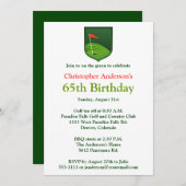 Golf Golf Golf 65e Anniversaire Invitation (Devant / Derrière)