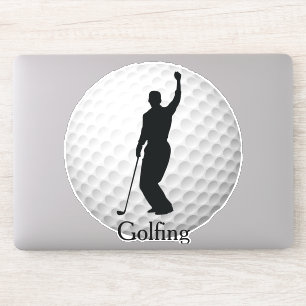 Golf Golf Golf Ball Design Contour Sticker