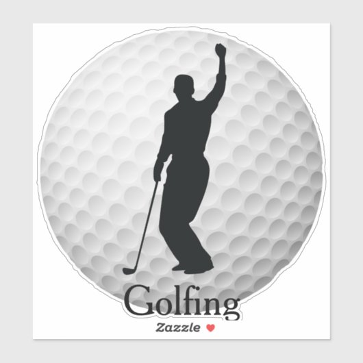 Golf Golf Golf Ball Design Contour Sticker (Feuille)
