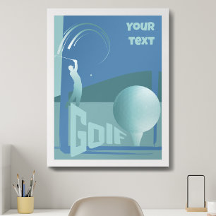 Golf golf Golf club texte décoration murale