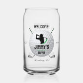 Golf Golf Golf Golf Ball Clubs Bière Can Verre (Verso)