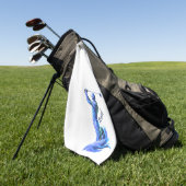 Golf, Golf-Pro, blau, Silhouette Golfhanddoek (Groen)