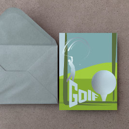 Golf Golfclub resort groene groet Briefkaart