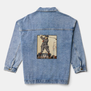 Golf Golfer Antiek Vintage Golfen Denim Jacket