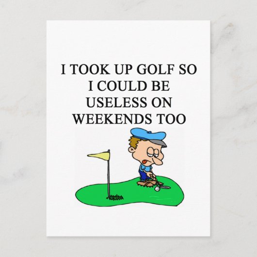 GOLF-golfer Briefkaart (Voorkant)