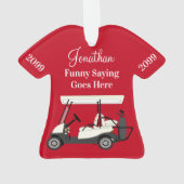 Golf Golfer Cart Acrylique de chemise personnalisé (dos)