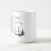Golf Golfer Cart - Mok voor gepersonaliseerde koff (Voorkant links)