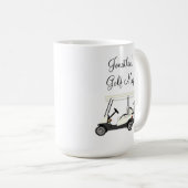 Golf Golfer Cart Personnalisé Coffee Beer Cup Mug (Devant droit)