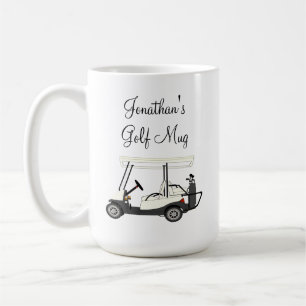 Golf Golfer Cart Personnalisé Coffee Beer Cup Mug