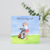 Golf Golfer Carte de remerciements pour golfeur (Debout devant)