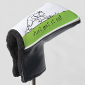 Golf Golfer dat Putt Funny Hoesje Golfheadcover (3/4 voorkant)