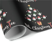 Golf Golfer Funny Golfing Oh Christmas Tee Cadeaupapier (Rol Hoek)