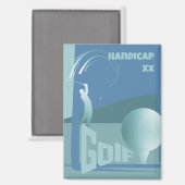 Golf golfer Golf club accessoire Magneet (Voorkant / Achterkant)