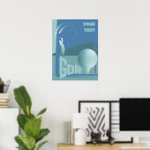 Golf golfer Golf club tekst muur decor Poster (Thuiskantoor)