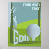 Golf golfer Golf club tekst muur kunst Poster (Voorkant)
