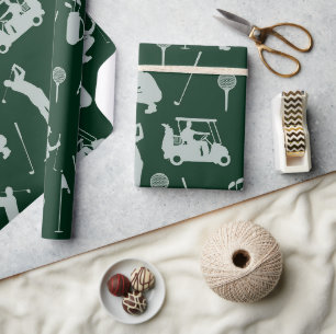 Golf Golfer Golfen Golfkar en tas Cadeaupapier