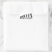 Golf Golfer Golfsport Evolution Art Ronde Sticker (Tas)