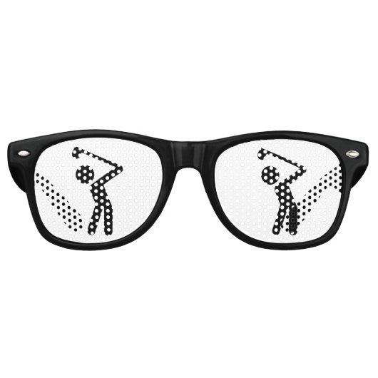 GOLF GOLFER GRAPPIGE FEESTZONNEBRIL RETRO ZONNEBRIL (Voorkant)